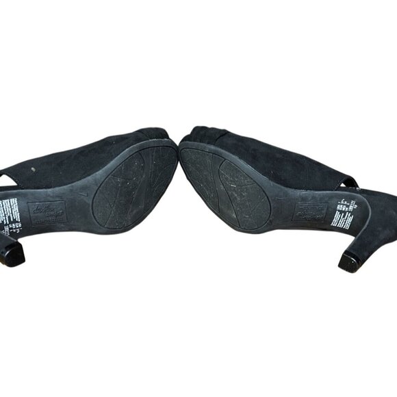 Dexflex Comfort Black Suede Slingback High Heel Shoes Size 7 - Picture 6 of 6